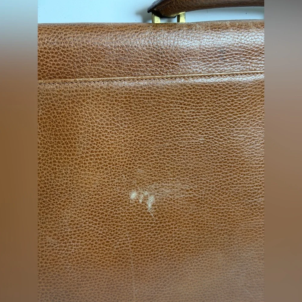 Vintage Tiffany & Co. Brown Leather Briefcase Dial Lock
